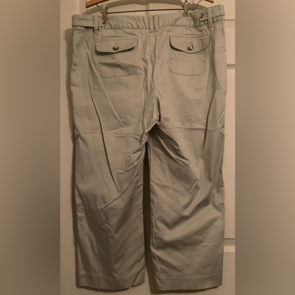 Ann Taylor Cotton Capri Pants Mint Green - Picture 7 of 10